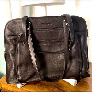 Leather laptop bag